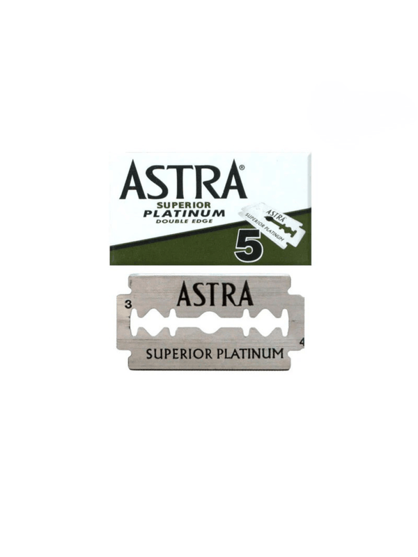 ASTRA Superior Platinum DE Ножчета 5 бр. (Зелени) – Професионални Двойно Остри Ножчета за Бръснене