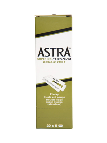 ASTRA Superior Platinum Double Edge Razor Blades 100 Pcs