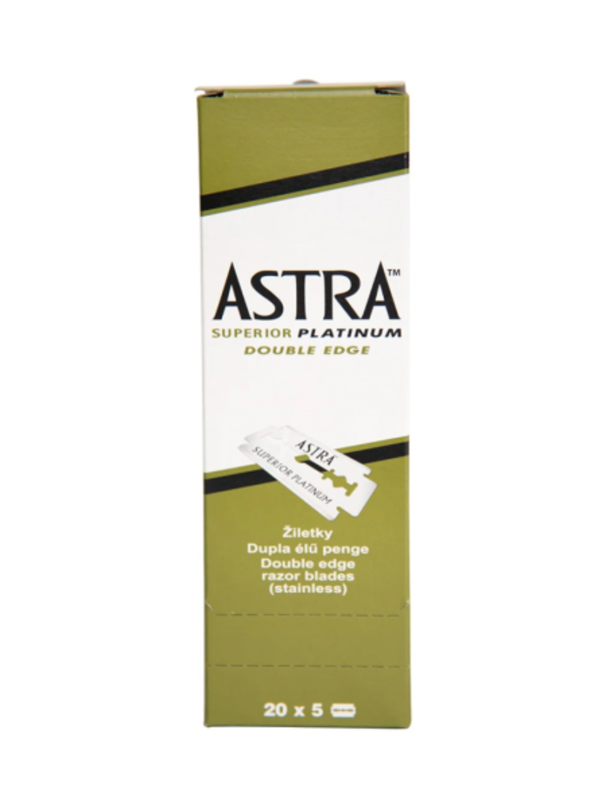 ASTRA SUPERIOR PLATINUM DOUBLE EDGE RAZOR BLADES 100 PCS