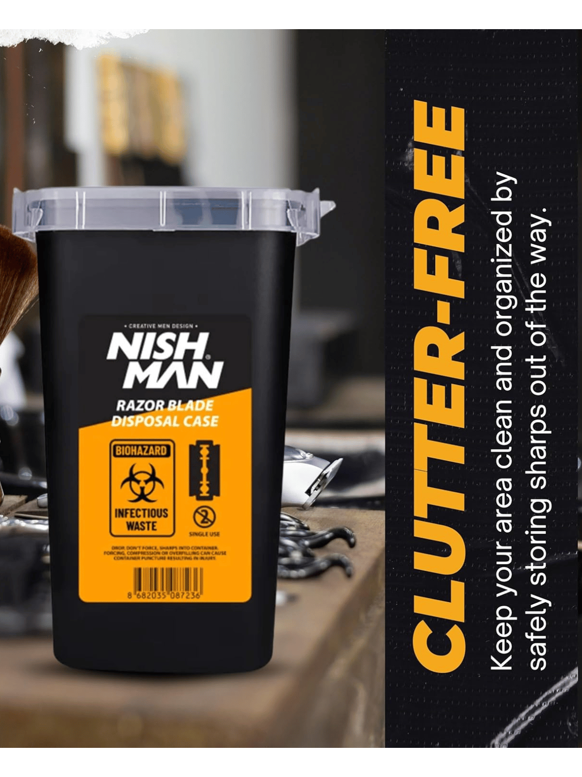Nishman Blade Disposal Case – Контейнер За Безопасно Изхвърляне На Бръснарски Ножчета И Остри Предмети