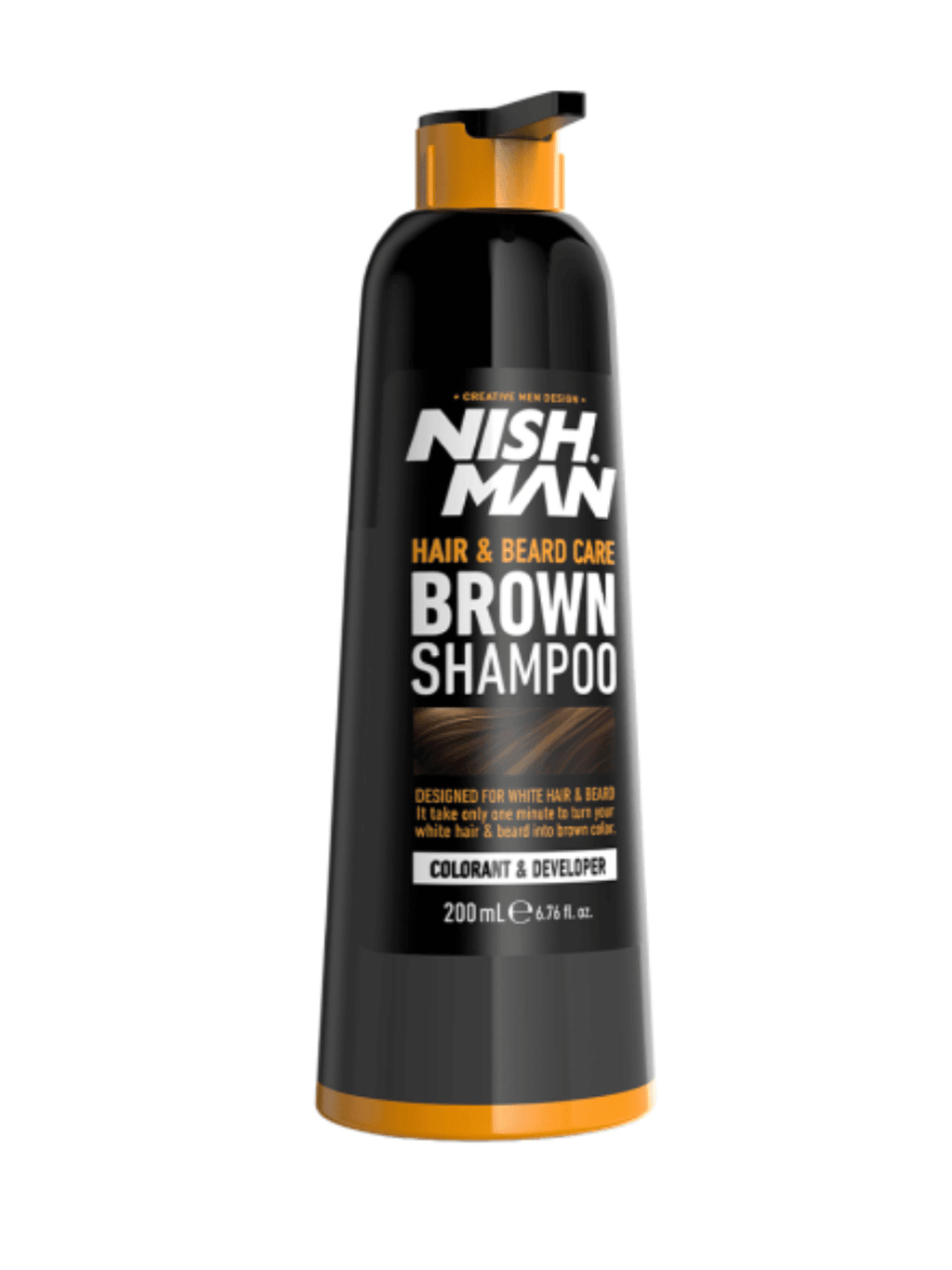 NISHMAN Hair & Beard Care Brown Shampoo 200 ml