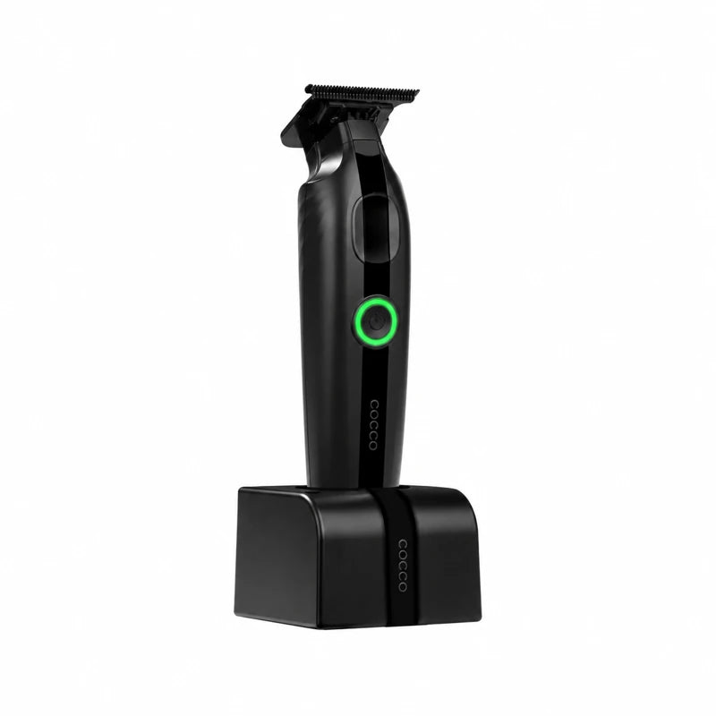 COCCO Veloce Lite Black/Black cordless trimmer with charging stand