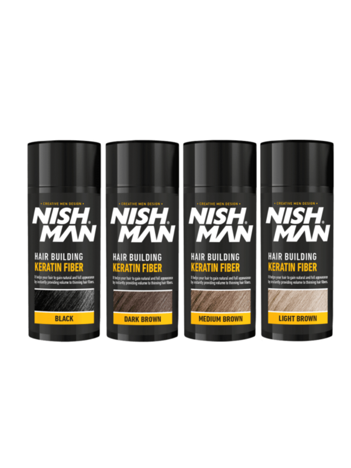 Nishman Hair Building Keratin Fiber 21 G – Instant Hair Thickening Fibers For Fuller Looking Hair