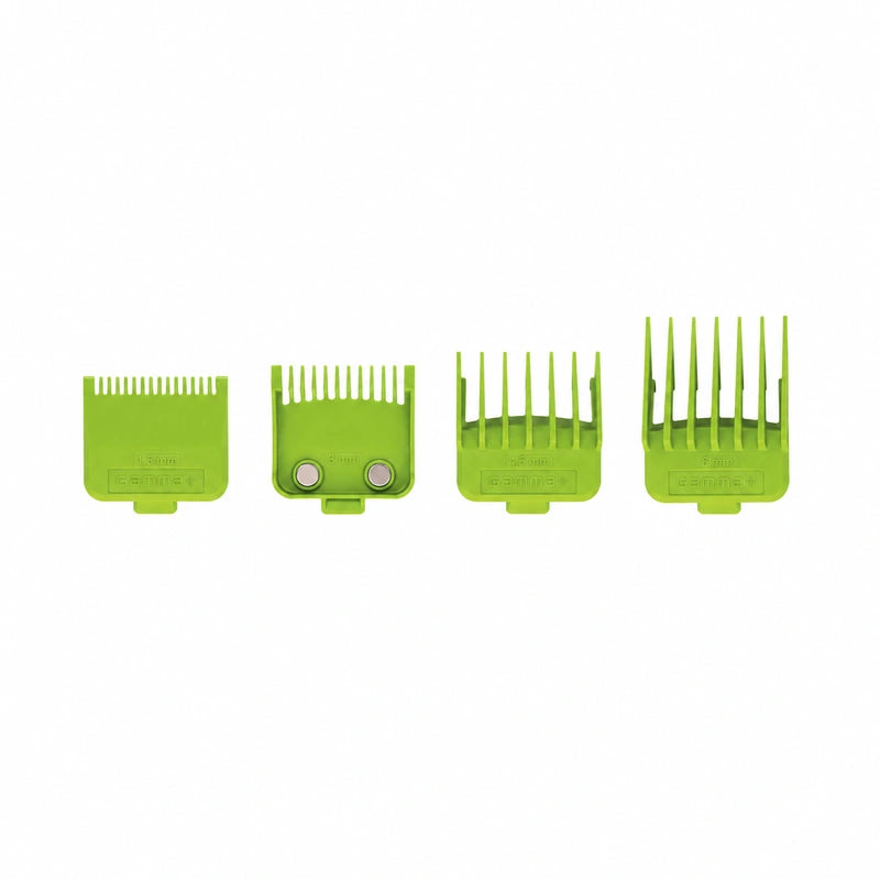 GAMMA+ Tight Guards – Double Magnetic Guard Set of 4 (1.5 / 3 / 4.5 / 6 mm) – Blue — Green