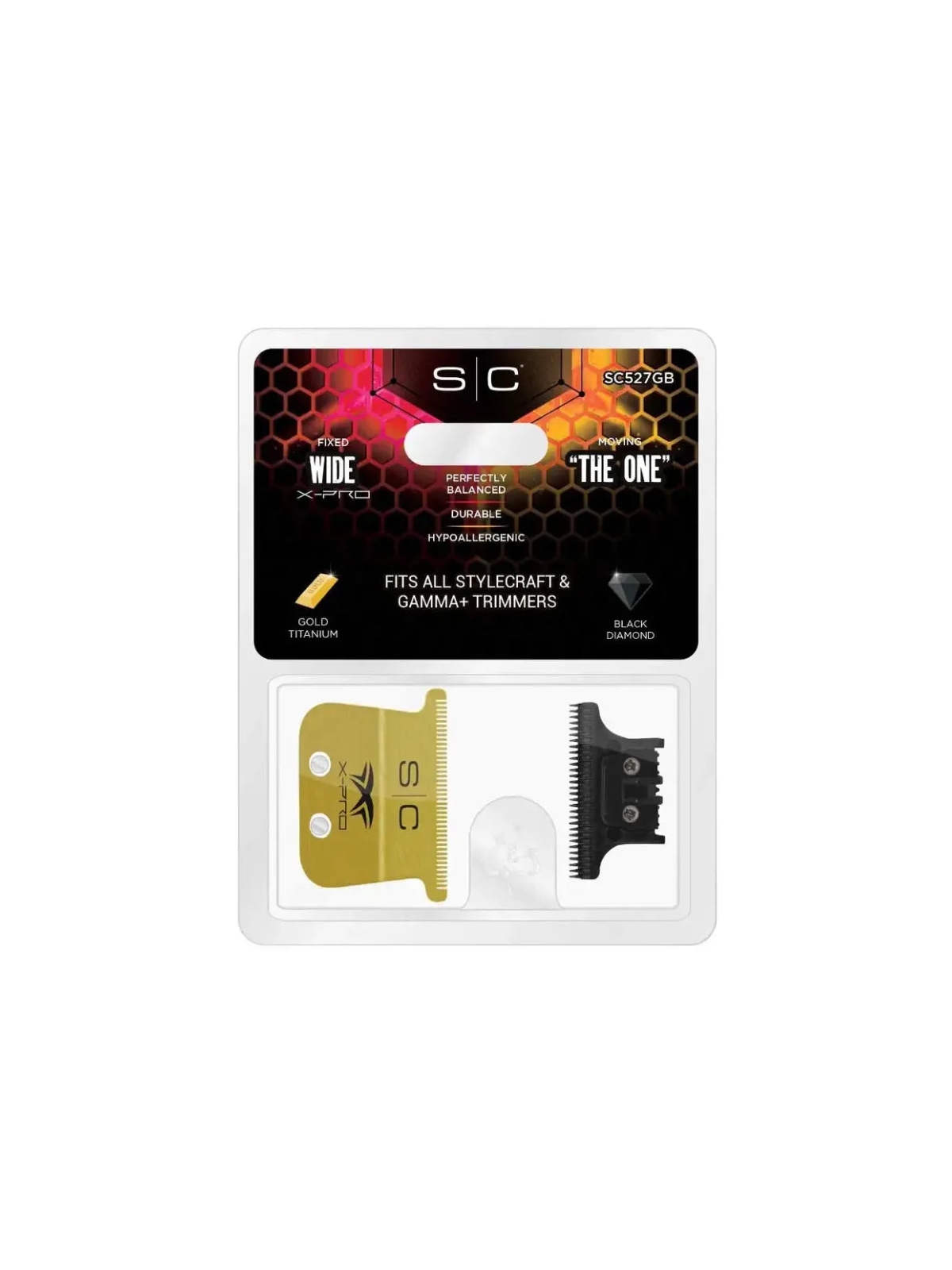 GAMMA+ X-PRO Gold – Trimmer Blade Set (StyleCraft & GammaPiu)
