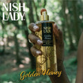 NISHLADY Golden Honey vücut spreyi, 260ml, altın rengi ve tatlı bal kokusuyla ferahlatıcı fragrance.