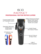 STYLECRAFT INSTINCT CLIPPER – PROFESSIONAL HAIR CLIPPER WITH VECTOR MOTOR
