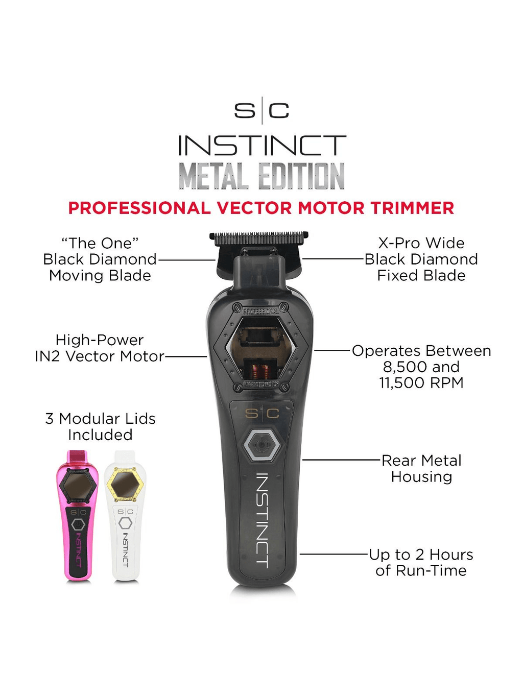 STYLECRAFT Instinct Metal Trimmer – Professional Hair & Beard Trimmer With IN2 Vector Motor 3