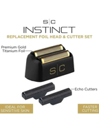 STYLECRAFT Instinct Metal Replacement Foil & Cutter Set – Professional Shaver Replacement Head