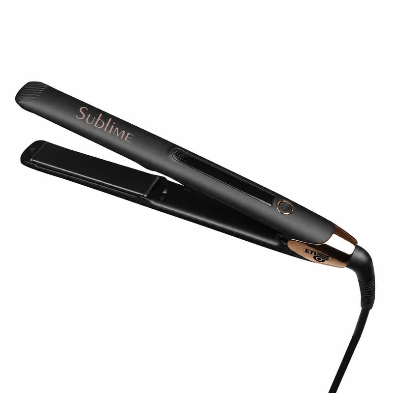 Black ETI Sublime straightener with open plates and original manufacturer markings