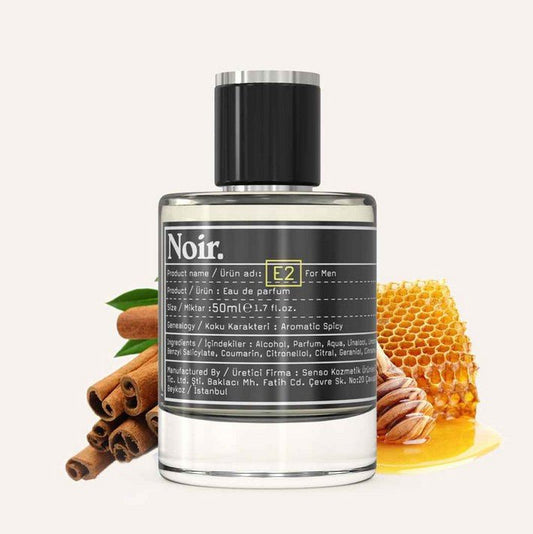 NOIR MAN E2 Eau de Parfum 50 ml – men’s woody fragrance bottle