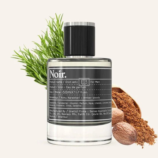 NOIR MAN E3 Eau de Parfum 50 ml – men’s premium perfume bottle inspired by Silver Scent