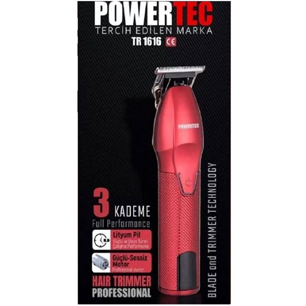 POWERTEC TR-1616 Professional Hair Trimmer Red
