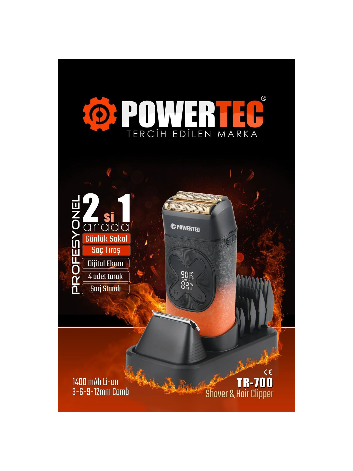 Powertec TR-700 Professional Shaver & Clipper