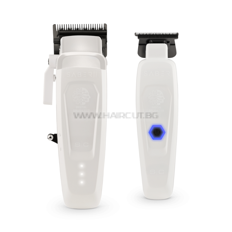 STYLECRAFT Saber Metal – Clipper & Trimmer Bundle — White