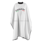 GAMMA+ Cape – Professional Barber Cape with Rubberized Collar — White