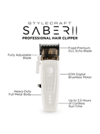 STYLECRAFT SABER 2.0 CLIPPER - WHITE