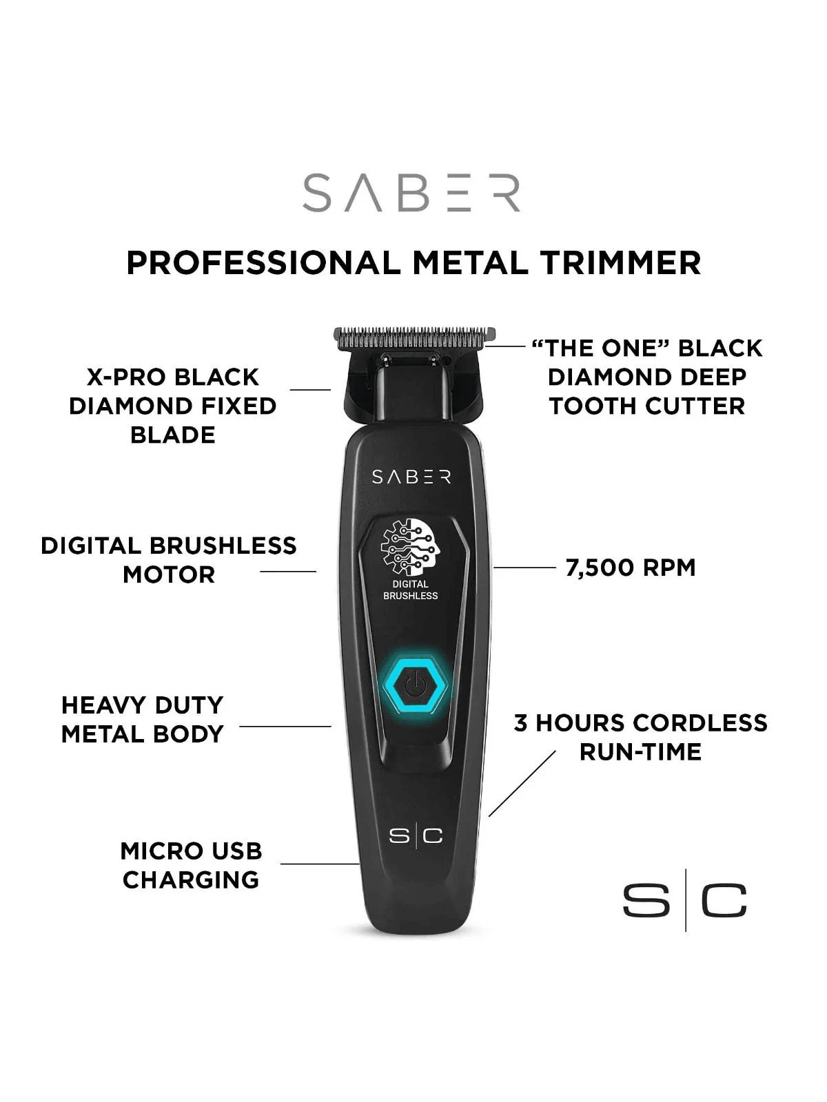STYLECRAFT SABER TRIMMER – PROFESSIONAL HAIR & BEARD TRIMMER