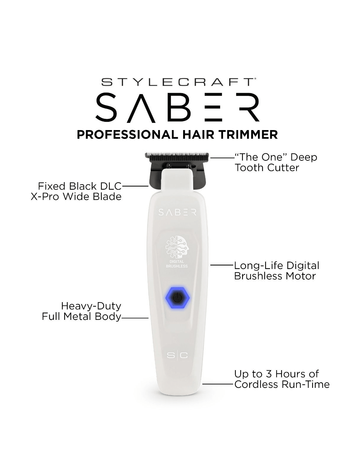 STYLECRAFT SABER TRIMMER – ПРОФЕСИОНАЛЕН ТРИМЕР ЗА КОСА И БРАДА