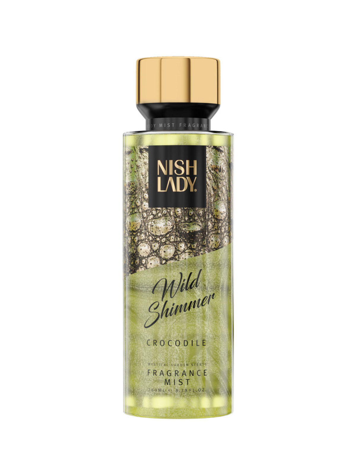 NISH LADY WILD SHIMMER BODY MIST 260 ML – LEOPARD / CROCODILE / ZEBRA SHIMMER COLLECTION