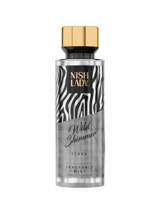NISHLADY Wild Shimmer Body Mist 260 ml – Leopard / Crocodile / Zebra Shimmer Collection